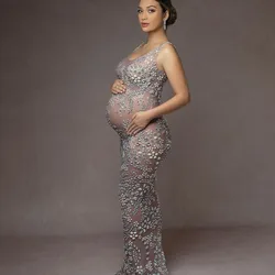 Gown for maternity photoshoot, rhinestone maternity senior photograph props, pregnancy photoshoot, baby shower