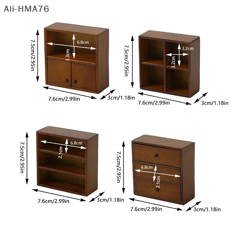 

1 Set 1:12 Dollhouse Miniature Furniture Cabinet Display Cabinet Model Toy for Children Gift Doll House Accessories