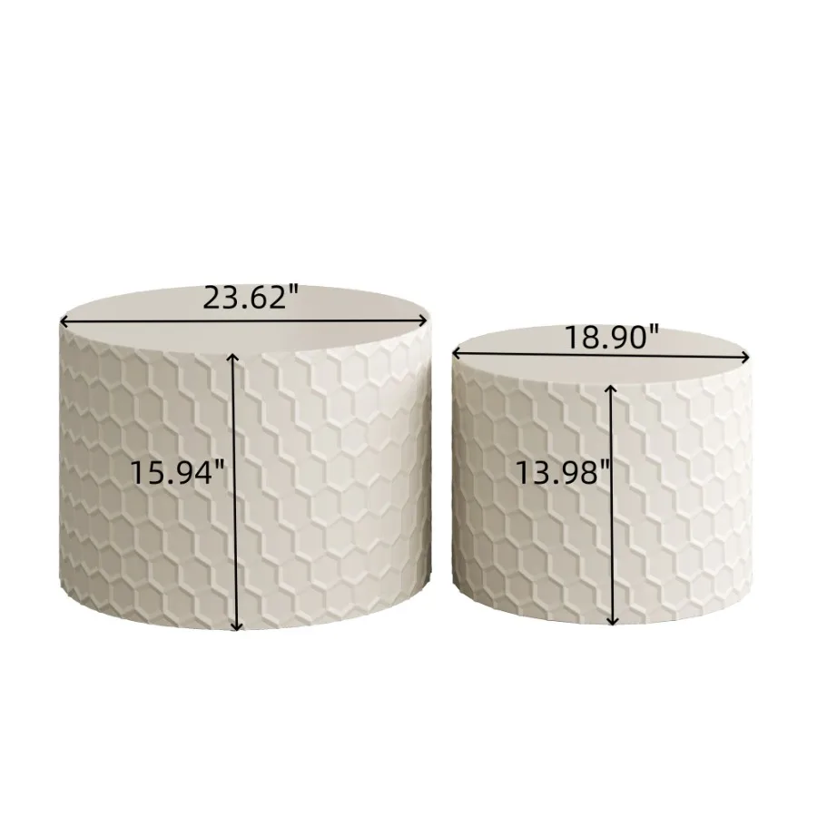 مجموعة طاولة القهوة المتداخلة الأنيقة والبسيطة مع تصميم قرص العسل وطاولة القهوة المستديرة الحديثة وطاولة القهوة الدائرية لـ Li #5