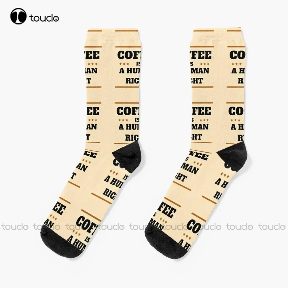 Coffee Is A Human Right Socks Winter Socks For Men Unisex Adult Teen Youth Socks Custom Gift 360° Digital Print Hd High Quality