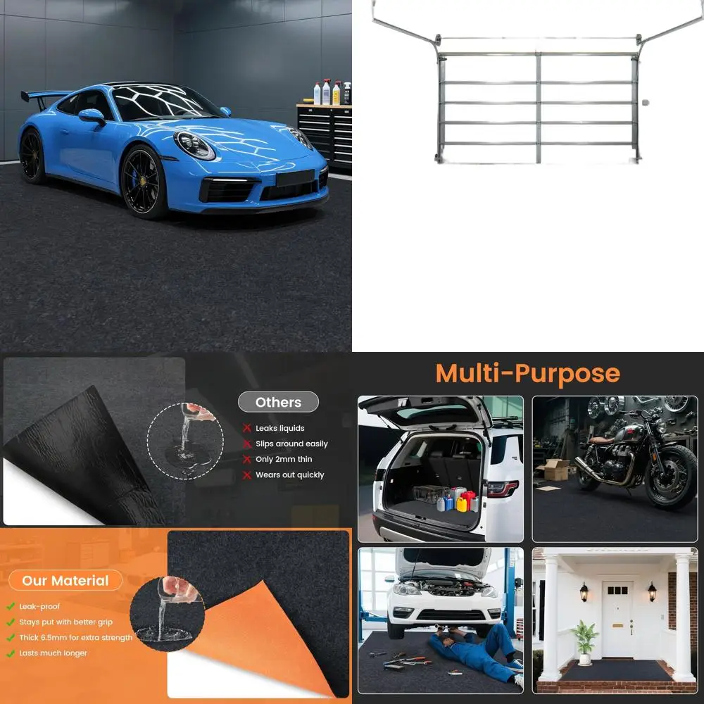 

Сверхпрочный коврик для сбора нефтепродуктов 7'2 x 8'4 - высокая впитываемость для полов в гаражах, защищает от проливов, капель и пятен, моющийся и многоразовый.