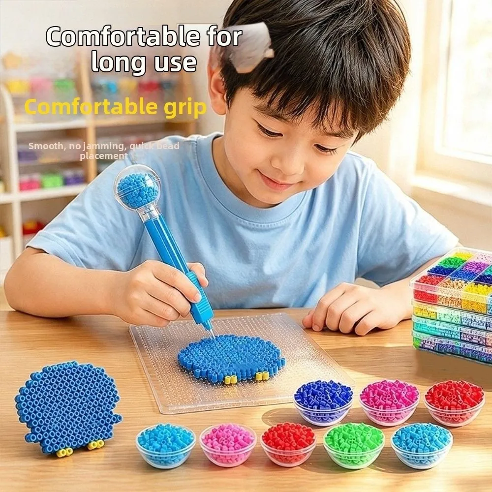 Anti-slip Automatic Fuse Bead Pen 2.6mm Tip Jam-Free Bead Placement Pen Ergonomic Creative Bead Positioning Pen Puzzle Making