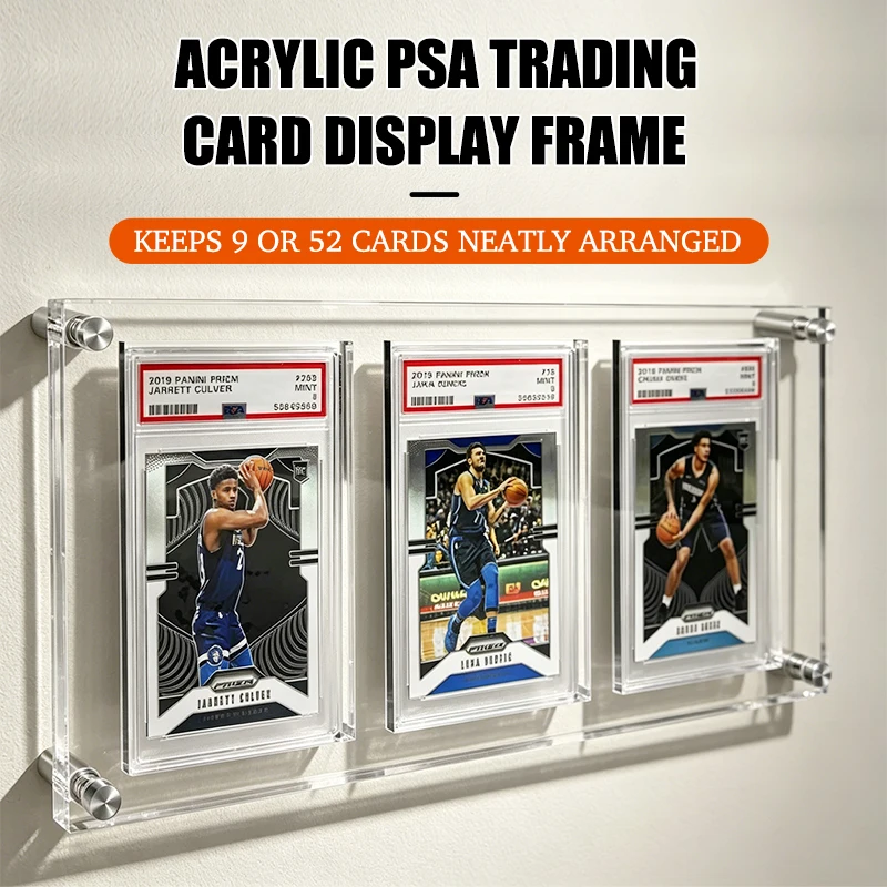 

Trading Card Frame PSA Trading Card Display Acrylic Frame for Wall- PSA Holder, Graded Sports Card Display