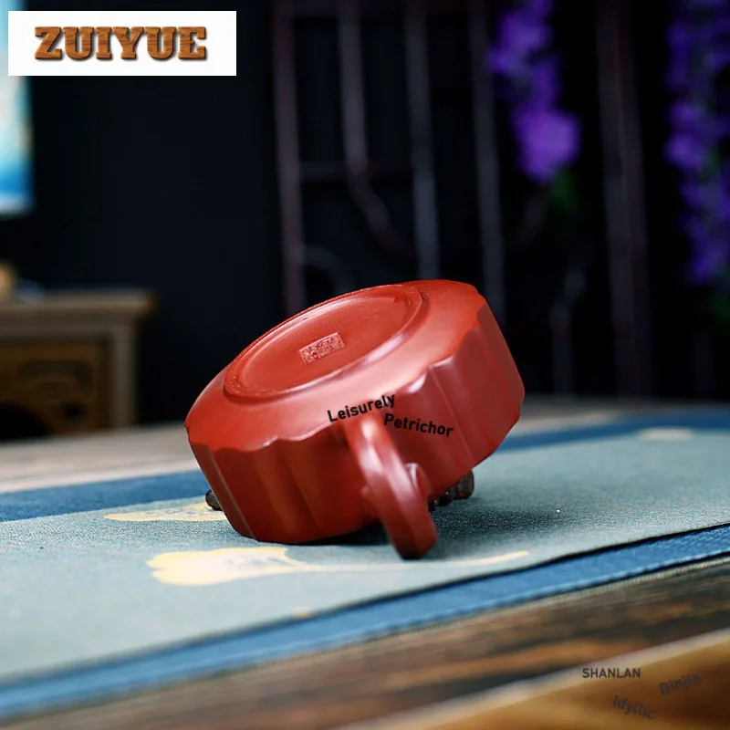 260 مللي ريترو ييشينغ الأرجواني الطين الأسبوعية عدد أباريق الشاي اليدوية وعاء الخام خام Dahongpao الطين غلاية مع مصفاة Zisha طقم شاي الحرفية #5