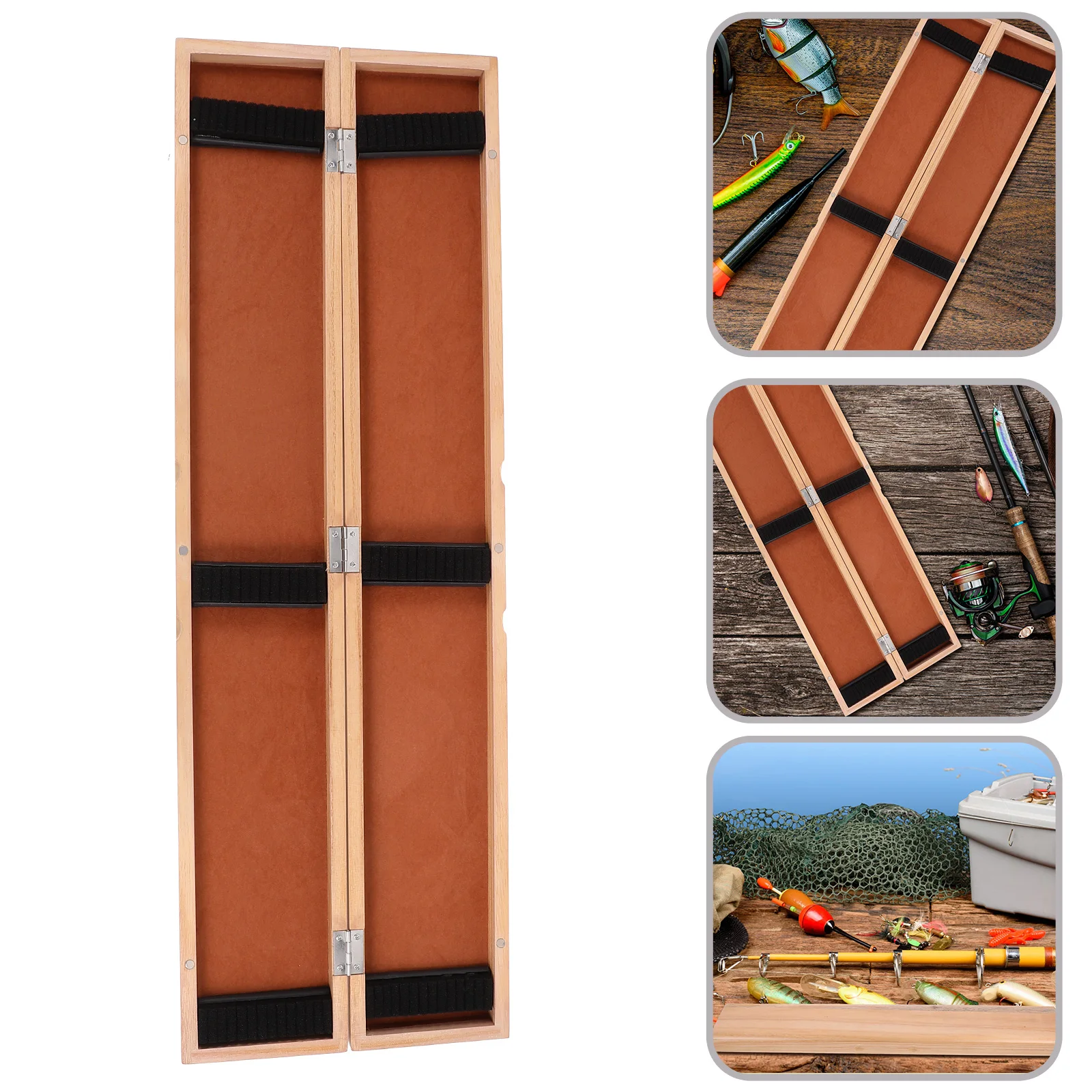

Wooden Fish Float Box Fishing Supplies Tackle Toolbox Multifunction Fly Bobbers Storage Portable Floats Organizer