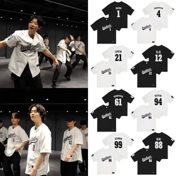 Kpop 2024 EXO Cream Soda T-shirt Summer Women Bat Sleeve Cotton hiphop T-shirt 90S Y2K Oversize TOP