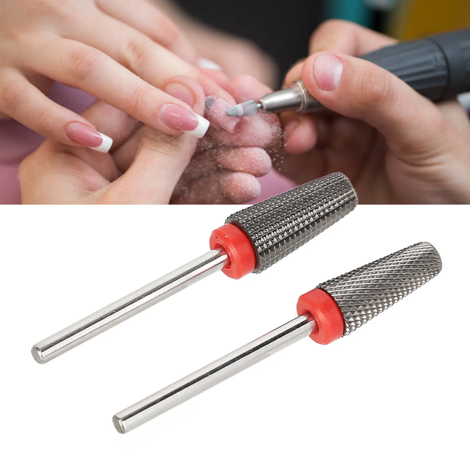 ZK40 ดอกสว่านเล็บพื้นผิวหยาบลบกาวเล็บหัวเจียรขัดเล็บสำหรับใช้ในร้านเสริมสวย