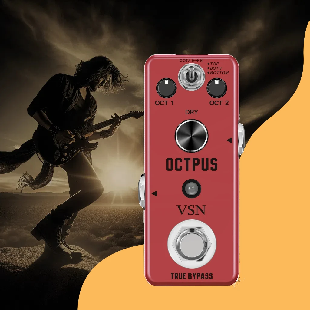 

VSN Guitar Octave Effect Pedal For Electric Guitar Precise Polyphonic Octave Effects Generator Octpus Guitar Pedals True Bypass