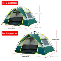 Outdoor Pop Up Tent Waterproof Portable Instant Automatic Camping Tent for 2-3/3-4 Person Family Tent Camping Backpacking 2024 5