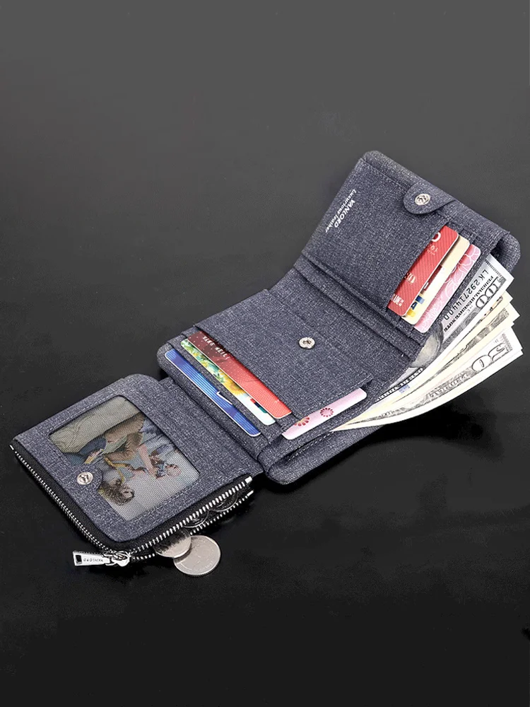 vanlord-men's-short-denim-wallet-youth-multi-functional-ticket-holder-multi-card-slot-leather-clip-vertical-zipper-pocket