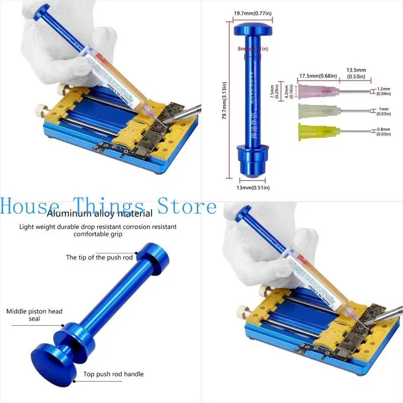 

652F Aluminum Alloy Welding Set Plunger Tool Syringes Dispenser Plunger Tool Durable