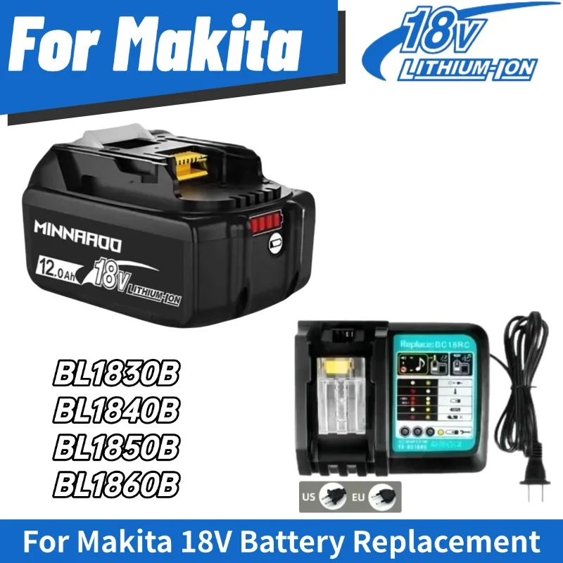 

For Makita 12.0Ah/8.0Ah lithium-ion replacement battery BL1830BBL1850B BL1815 BL1840B BL1860B LXT400 for Makita power tools