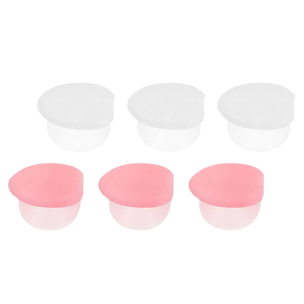 6-delige siliconen lipborstelhoes glansmasker beschermhoezen doppen silicagel applicator balsems reismake-up hoes