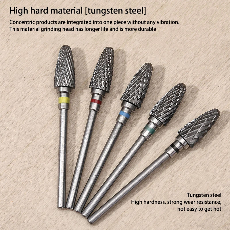 Mèches à ongles en carbure de tungstène, fraise, perceuse à ongles électrique, pédicure, outils de nettoyage pour manucure