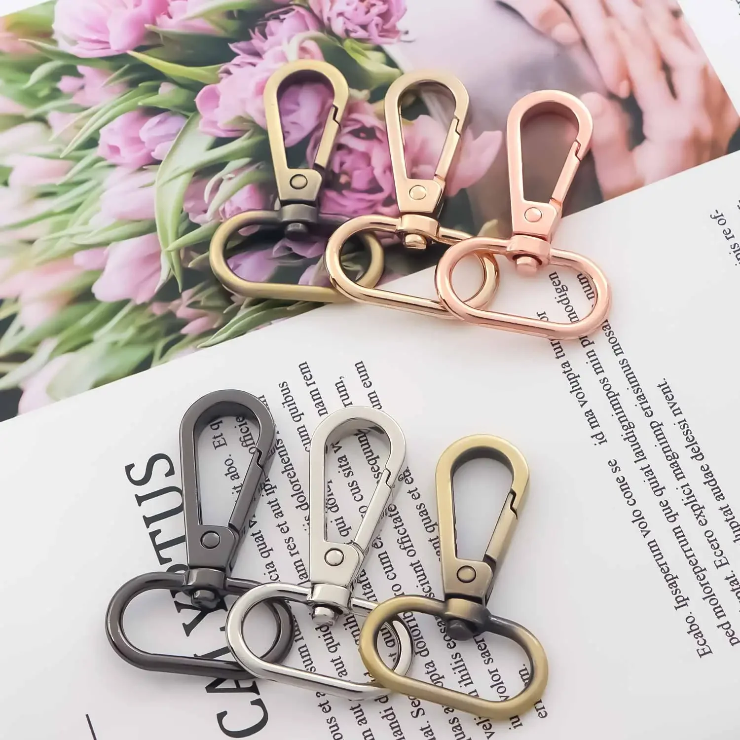 5pcs Metal Swivel Snap Clasps Buckles Lobster Clasp Swivel Trigger Clips Snap Hook Bag Strap Buckle DIY Sewing Accessories