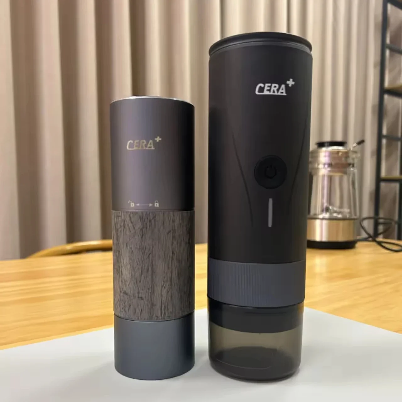 CERA+  Portable professional espresso maker New product coffee maker with coffee powder bin wireless and wired