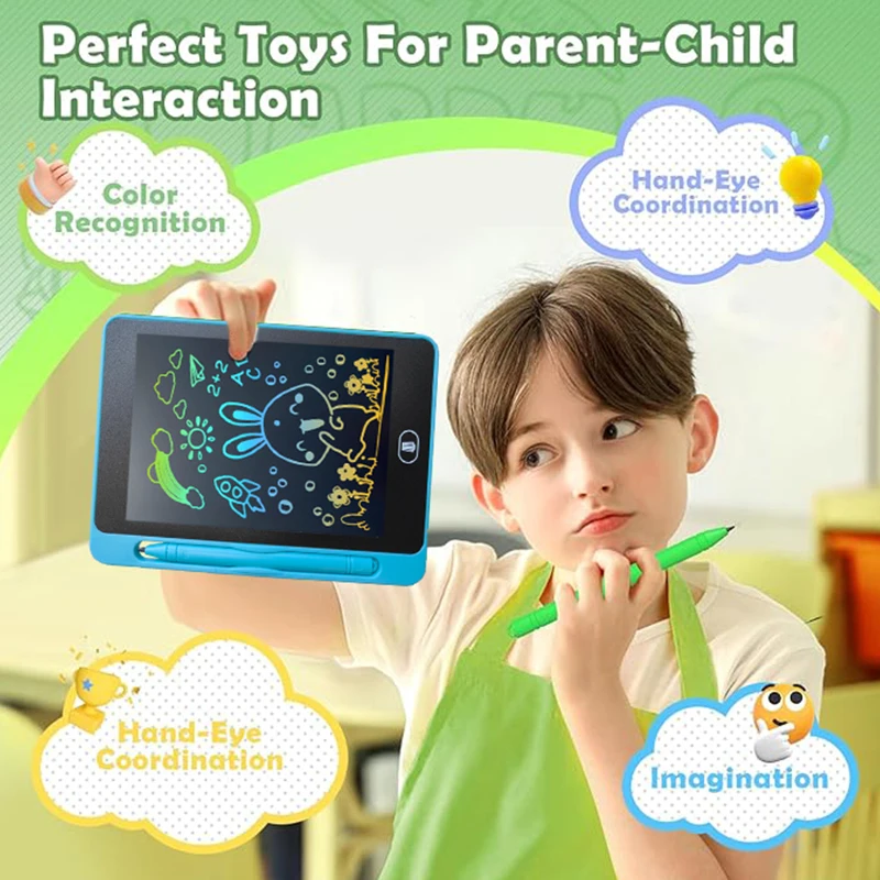 Paquet de 12 tablettes d'écriture LCD pour enfants, tablette à dessin colorée de 6.5 pouces, jouets pour enfants, jouets éducatifs