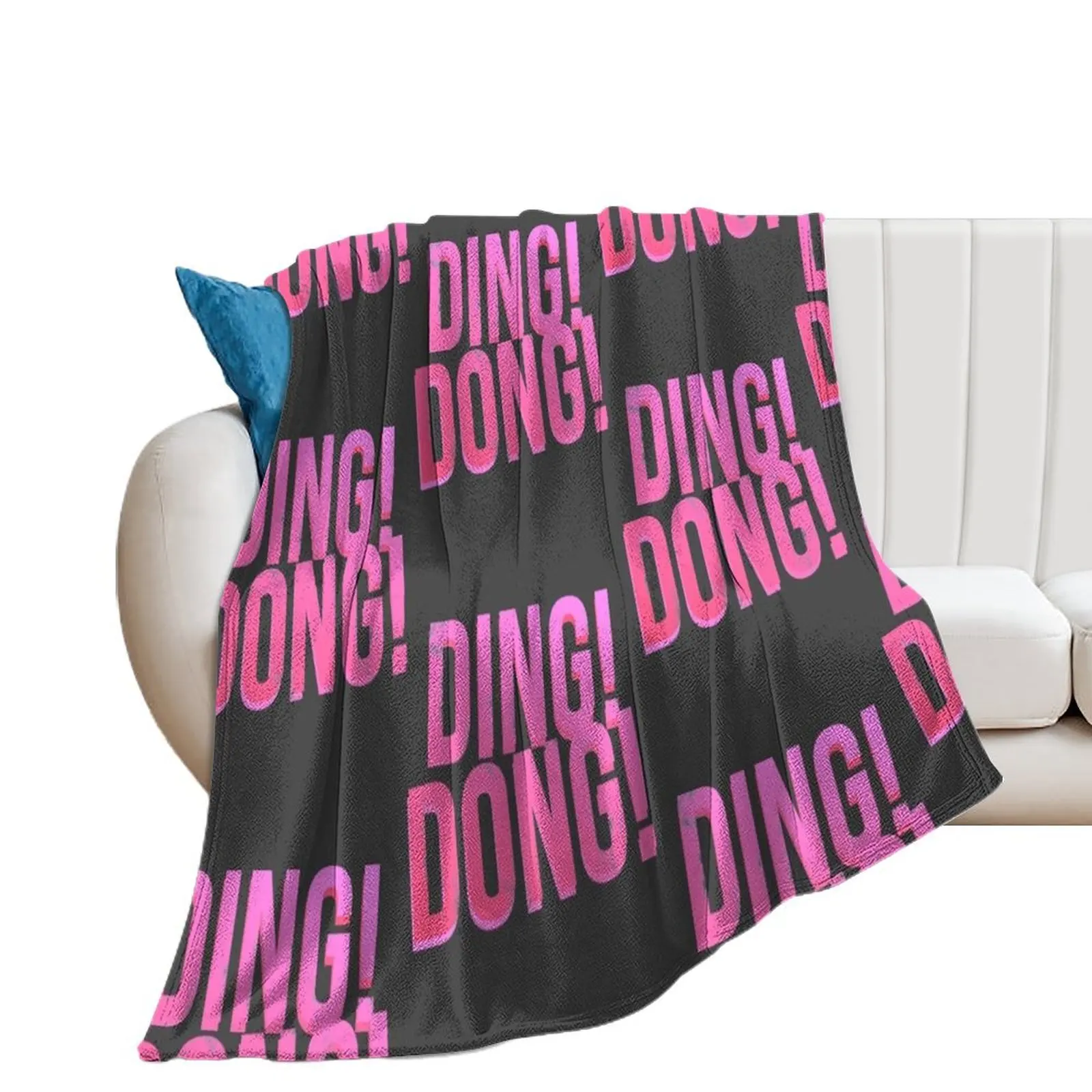 Ding! Dong! Throw Blanket For Decorative Sofa Sofa Throw Blankets