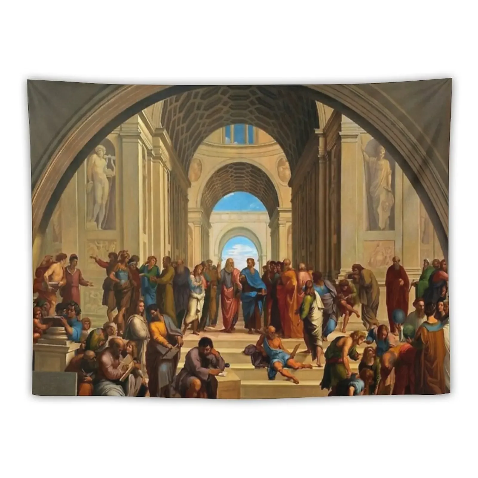 

New School of Athens by Giuseppe Bezzuoli after Raphael Tapestry Wall Hanging Decor Wall Decor 200x150cm