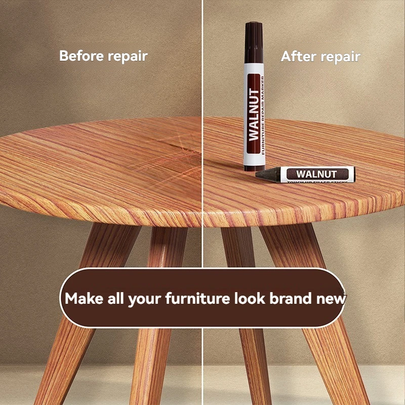 Peralatan Perbaikan Furnitur, Penanda Penghilang Goresan Kayu, Kit Perbaikan Goresan, Pengisi Cat, Alat Perbaikan Kabinet Kayu, Lantai, Meja