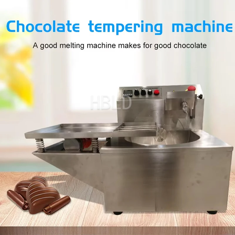 Continuous Small Chocolate Melting Machine With Vibration Table For Chocolate Tempering, Melting And Covering Machine