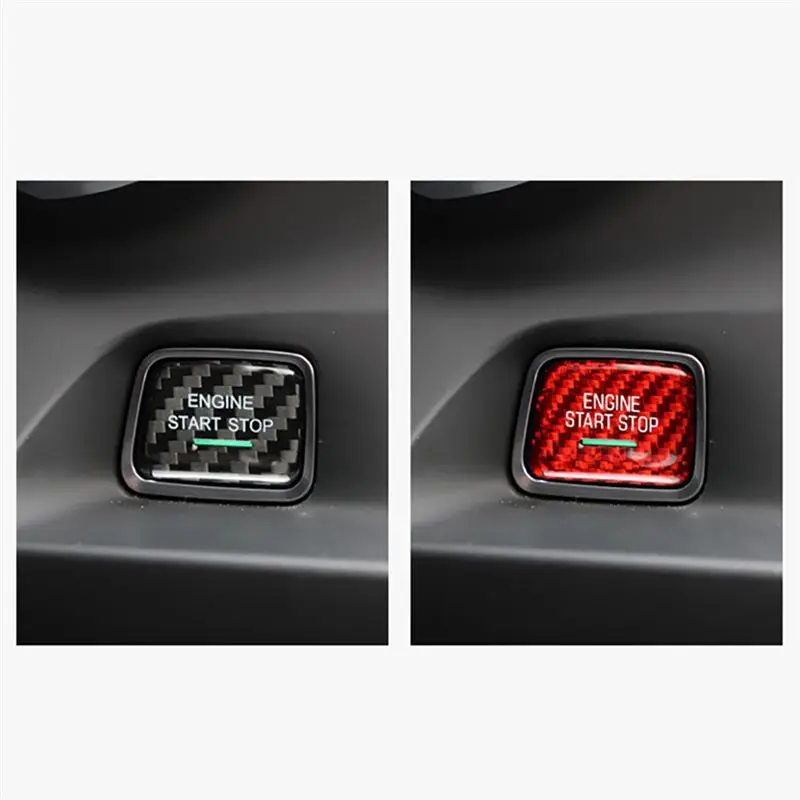 ABHY-Start Stop Push Button For Camaro Corvette C7 Car Engine Ignition Switch Button Cover Decoration Trim