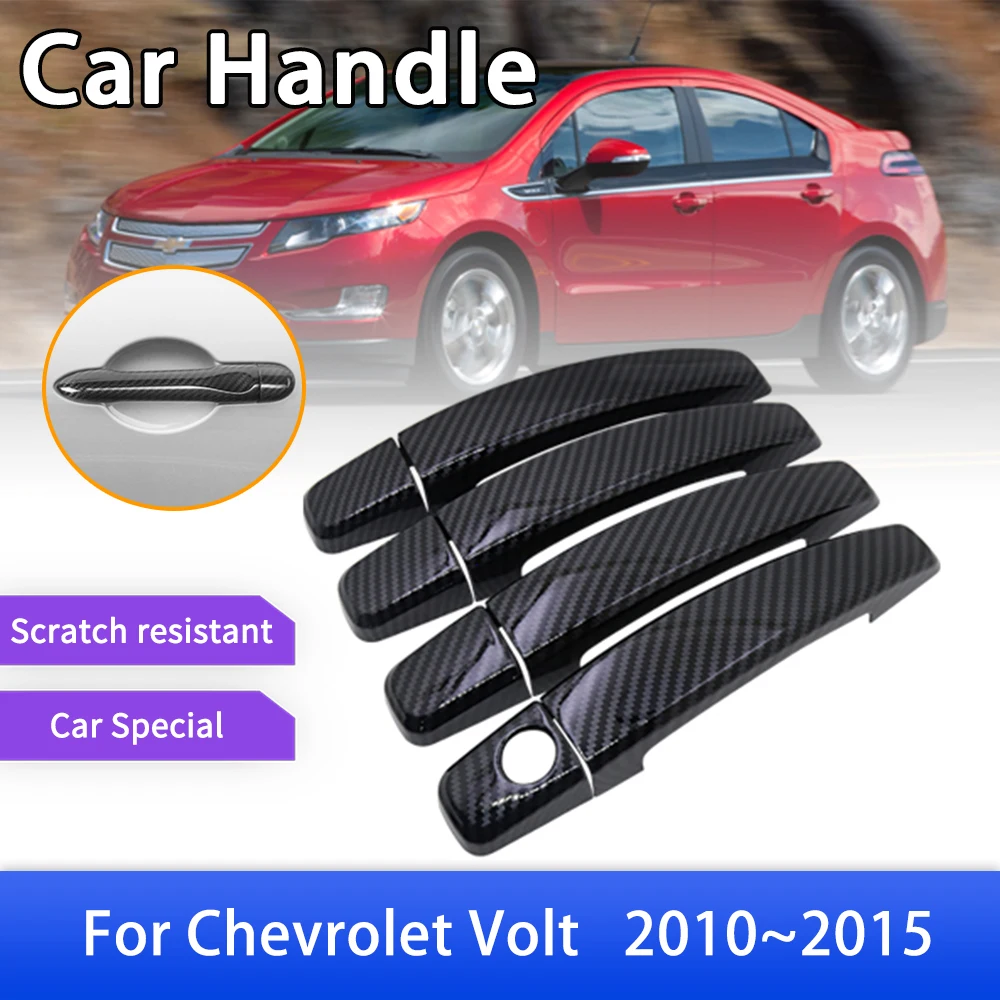 

for Chevrolet Volt Opel Ampe 2010 2011 2012 2013 2014 2015 Carbon Fiber Door Handle Cover Trim Car External Accessories Stickers