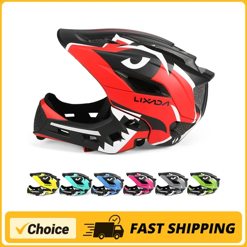 Casco de cara completa desmontable para niños, casco de seguridad deportivo para ciclismo, monopatín, patinaje sobre ruedas, deportes de ciclismo