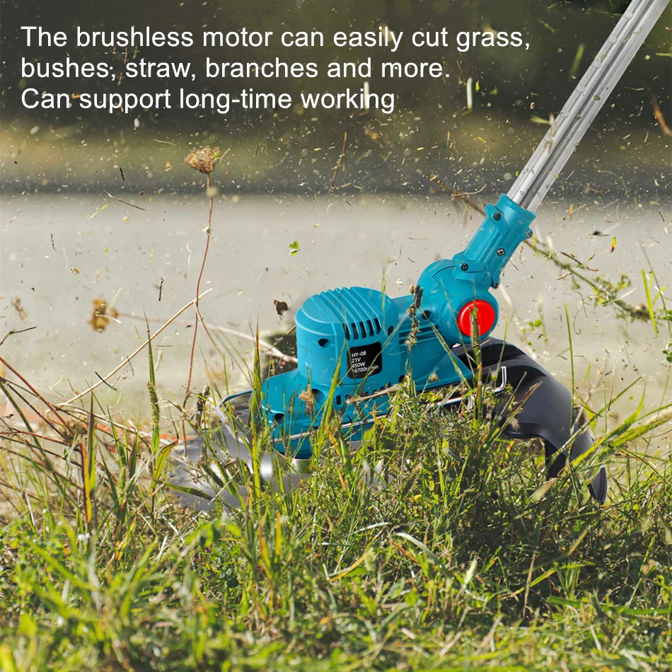 Imagem -06 - Brushless Electric Lawn Mower Cordless Grass Trimmer Ramos Arbusto Cortador de Poda Ferramentas de Jardim Line Reel para Makita 18v Bateria