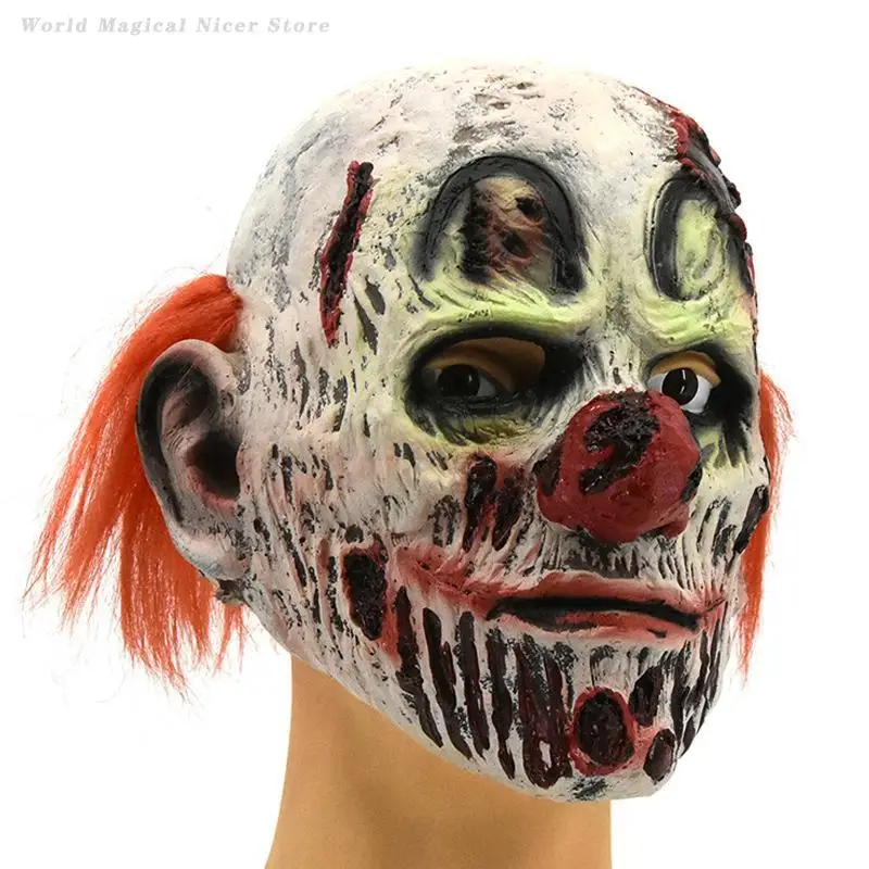 ハロウィンホラーゾンビスカルラテックスマスクコスプレ小道具ゲーム怖いピエロ悪マスクキラーロールプレイ仮装パーティー小道具