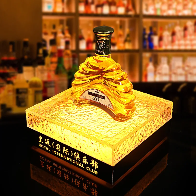 

LED luminous bar KTV bar supplies acrylic square frozen bar XO wine table display stand