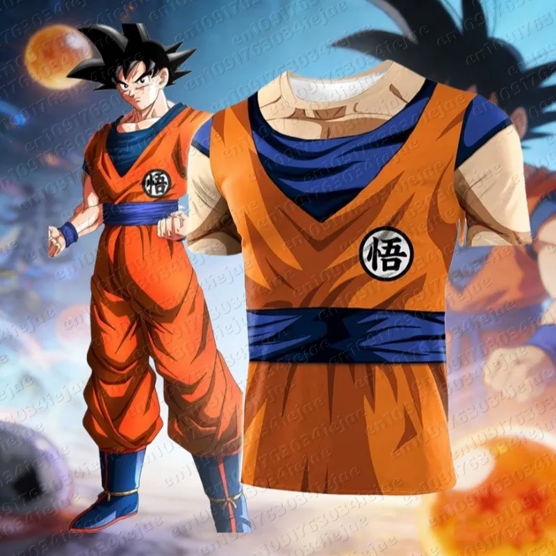 Camisetas Transpirables de Dragon Ball Goku para Adultos y Niños 2026, Camisetas de Cosplay de Anime de Verano con Estampado 3D, Camisetas de Manga Corta