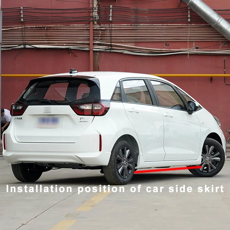

Car Side Skirt Extension Splitter Winglet Side Wing Bumper Lip Exterior Carbon Accessories For Honda Fit 2009-2022 2020 2021