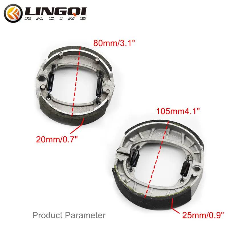 LINGQI Pit Dirt Bike Drum Brake Pads Motorcycle ATV Brake Pedal Block for Most Off-Road Electrical Scooter Motocross Replacement