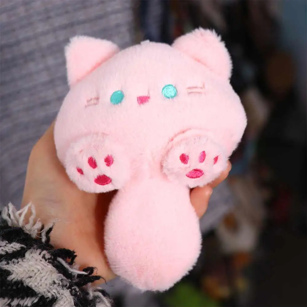 Portachiavi in peluche per gatti in cotone PP che cigola il cigolio Portachiavi in peluche per gatti Portachiavi per auto Simpatico ciondolo per bambola di gatto in peluche