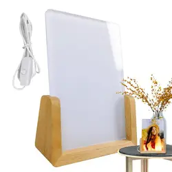 Sublimation Acrylic Blank Sublimation Photo Blanks 3D Night LED Light Lamp Base Heat Transfer Acrylic Photo Frame Blank