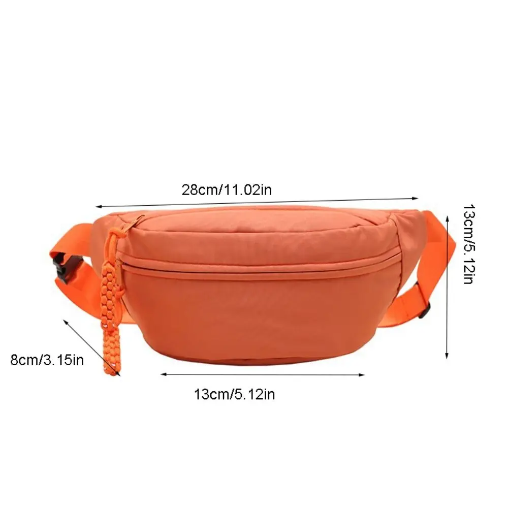 nylon Canvas Crossbody Bag Fashion Korean Style Zipper Canvas Chest Bag Message Bag Shoulder Bag Waist Bag Streetwear