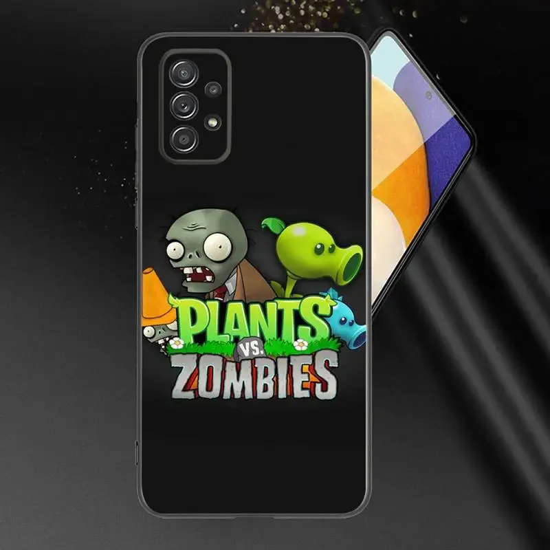 P-Plants Vs Z-Zombies Phone Case For Samsung A91 80 70 53 42 32 30 20 A50 30S 50S 21S 20S A20E Black Case