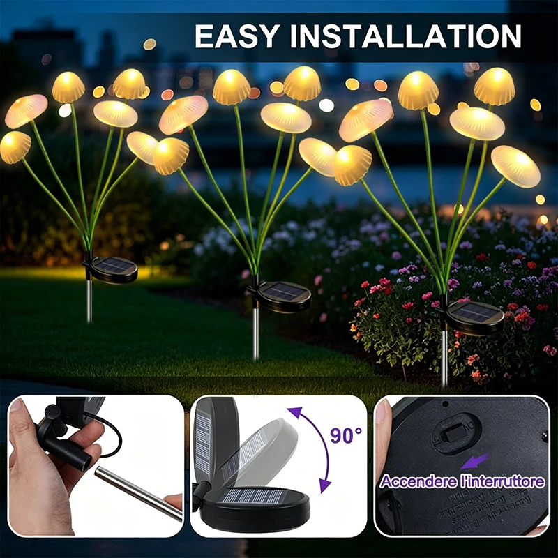 Solar-Quallen-Pilzlichter für – Outdoor Lighting Jellyfish Bewertung und Preis