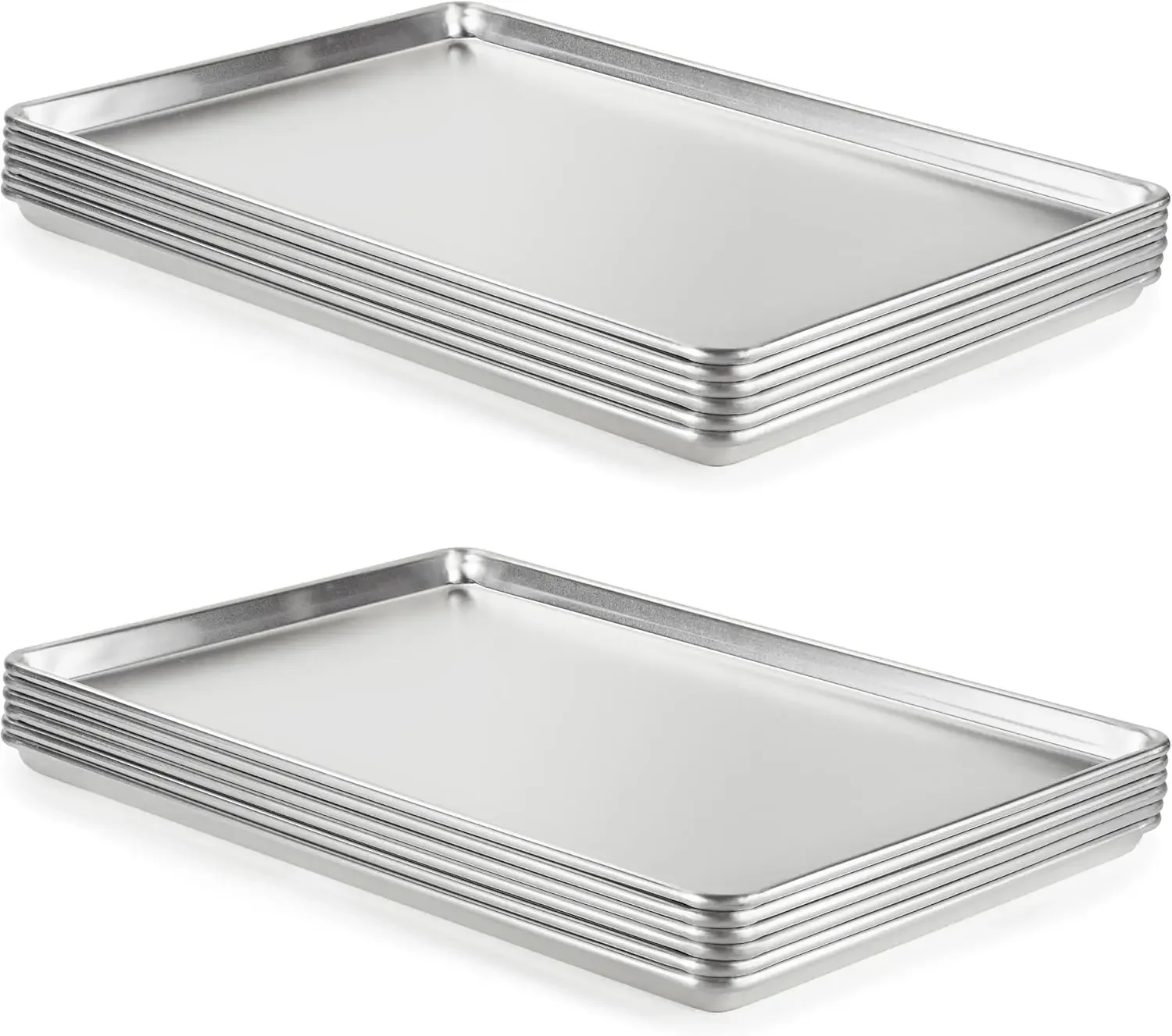 CURTA 12 Pack Aluminum Sheet Pan, NSF Listed Full Size 26 x 18 inch Commercial Bakery Cake Bun Pan, Baking Tray …