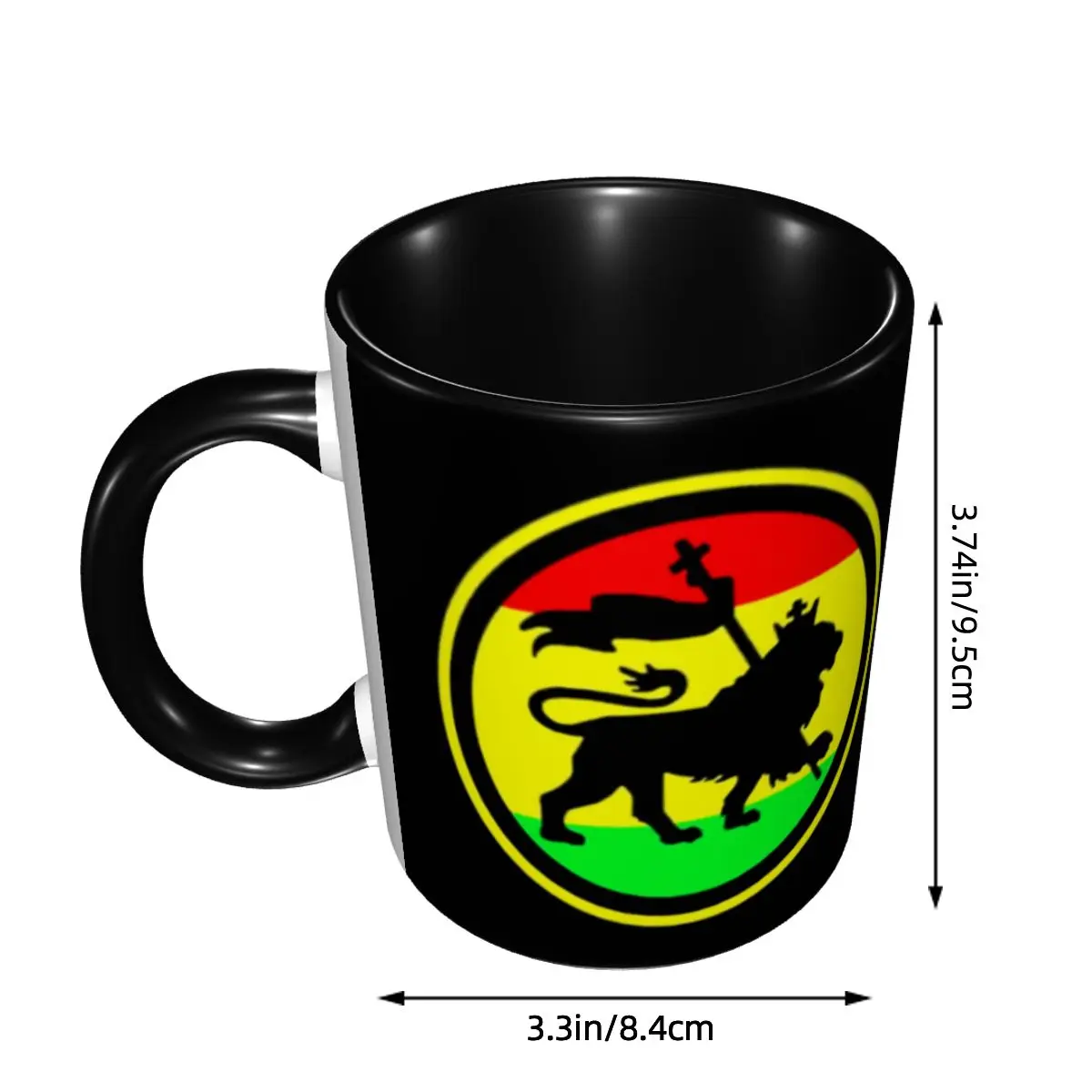 Customized Lion Of Judah Rasta Jamaican Reggae Coffee Mugs DIY Ceramic Tea Milk Cup