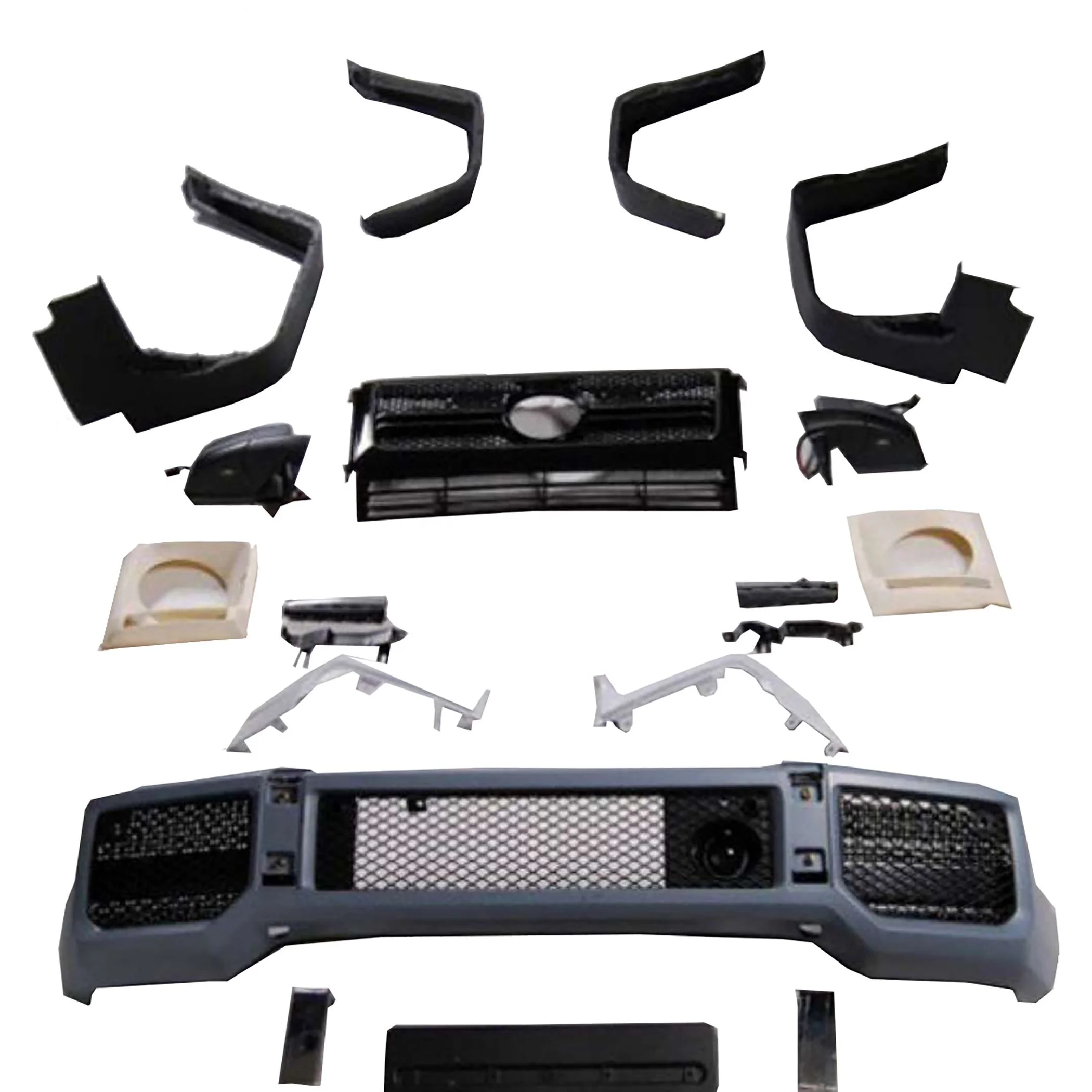 Bodykit for G Class W463 2002-2018 Upgrade to W463 G63 Body Kit Front Bumper Over Wheel Eyebrow Side Mirror Car Bumper Auto Part 2