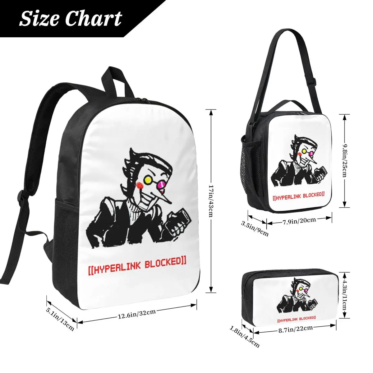 Deltarune Spamton It's Your Chance To Be A Big Shot Backpack Boys Girls BookBag School Bag 3ps Insulated Lunch Bag Pencil Case