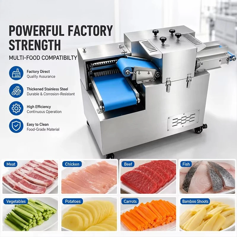 FOODLINE Frozen Meat Cutter Fully‑enclosed Safety Frozen Meat Cutting Machine For Meat Processing Production Workshop