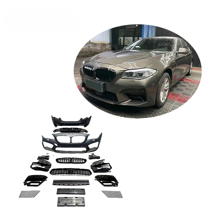 

Обновление кузова F10 лучшего качества M5 для BMW 5 серии M5 F10 F18, большой комплект кузова объемного звучания, передний и задний бампер, пп