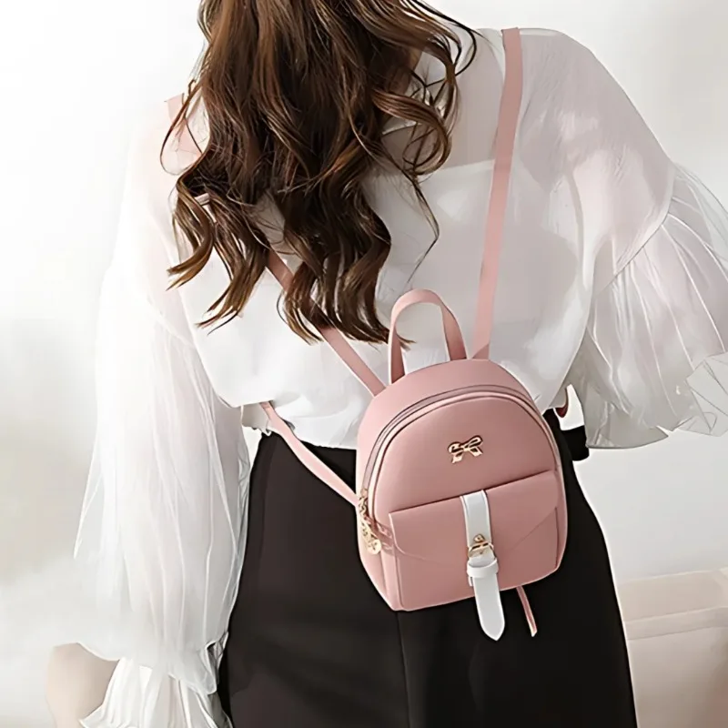 Simple Shoulder Backpack Fashion Small Backpack Hundreds of Single Shoulder Crossbody Women's Bags Bow Mobile Phone Coin Purse