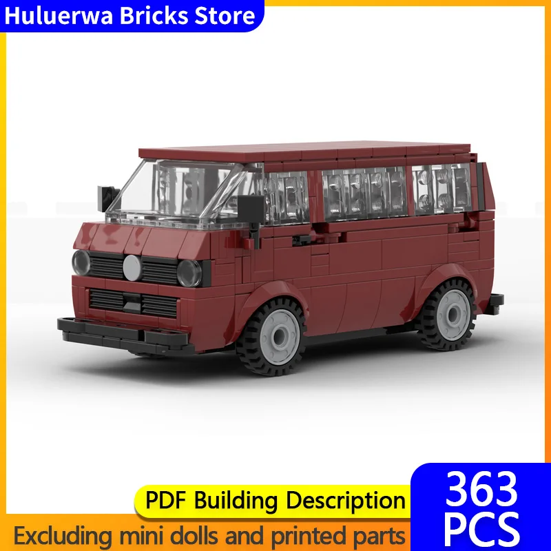

City Car Model MOC Building Bricks T3 Light Commercial Vehicle Modular Technology Children Holiday Gifts Assemble Toys Suit