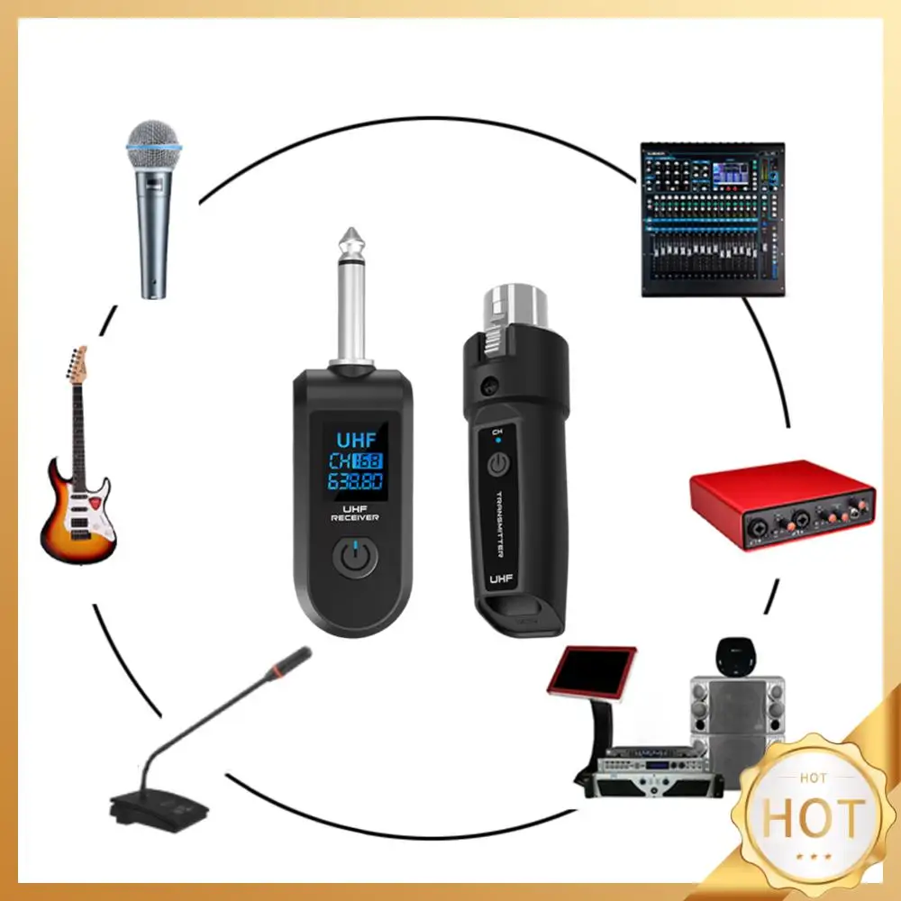 Wireless Microphone Converter Rechargeable XLR Transmitter and Receiver Microphone Wireless System for Dynamic Microphone