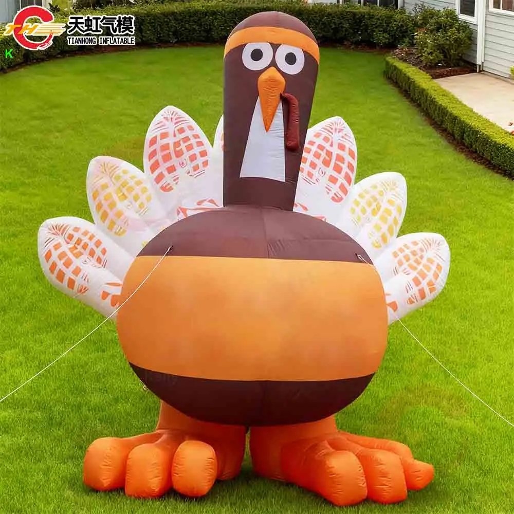 

Быстрая доставка, гигантская новейшая надувная рождественская модель индейки, День Благодарения, выдувная Турция, реплика украшения
