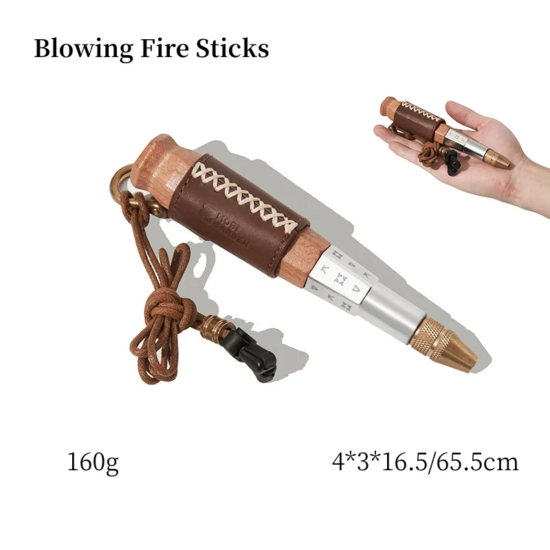 Outdoor Camping Firewood Stove Accessories Blowing Stick Adjustable Stainless Steel Portable Fire Making And Picnic Equipment